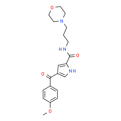 ChemSpider 2D Image | 4-(4-Methoxybenzoyl)-N-[3-(4-morpholinyl)propyl]-1H-pyrrole-2-carboxamide | C20H25N3O4