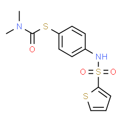 ChemSpider 2D Image | S-{4-[(2-Thienylsulfonyl)amino]phenyl} dimethylcarbamothioate | C13H14N2O3S3