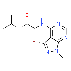 ChemSpider 2D Image | Isopropyl N-(3-bromo-1-methyl-1H-pyrazolo[3,4-d]pyrimidin-4-yl)glycinate | C11H14BrN5O2
