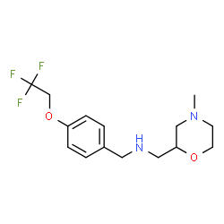 ChemSpider 2D Image | 1-(4-Methyl-2-morpholinyl)-N-[4-(2,2,2-trifluoroethoxy)benzyl]methanamine | C15H21F3N2O2