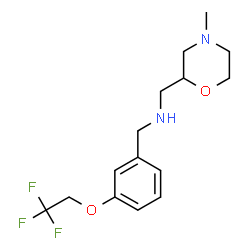 ChemSpider 2D Image | 1-(4-Methyl-2-morpholinyl)-N-[3-(2,2,2-trifluoroethoxy)benzyl]methanamine | C15H21F3N2O2