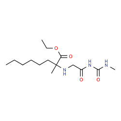 ChemSpider 2D Image | Ethyl 2-methyl-2-({2-[(methylcarbamoyl)amino]-2-oxoethyl}amino)octanoate | C15H29N3O4