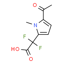 ChemSpider 2D Image | (5-Acetyl-1-methyl-1H-pyrrol-2-yl)(difluoro)acetic acid | C9H9F2NO3