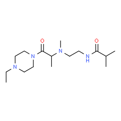 ChemSpider 2D Image | N-(2-{[1-(4-Ethyl-1-piperazinyl)-1-oxo-2-propanyl](methyl)amino}ethyl)-2-methylpropanamide | C16H32N4O2