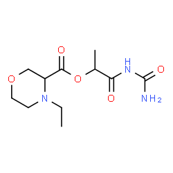 ChemSpider 2D Image | 1-(Carbamoylamino)-1-oxo-2-propanyl 4-ethyl-3-morpholinecarboxylate | C11H19N3O5
