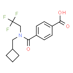 ChemSpider 2D Image | 4-[(Cyclobutylmethyl)(2,2,2-trifluoroethyl)carbamoyl]benzoic acid | C15H16F3NO3