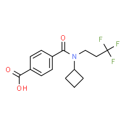 ChemSpider 2D Image | 4-[Cyclobutyl(3,3,3-trifluoropropyl)carbamoyl]benzoic acid | C15H16F3NO3