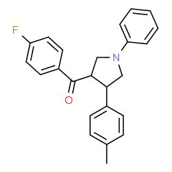ChemSpider 2D Image | (4-Fluorophenyl)[4-(4-methylphenyl)-1-phenyl-3-pyrrolidinyl]methanone | C24H22FNO
