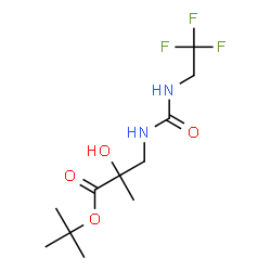 ChemSpider 2D Image | 2-Methyl-2-propanyl 2-hydroxy-2-methyl-3-{[(2,2,2-trifluoroethyl)carbamoyl]amino}propanoate | C11H19F3N2O4