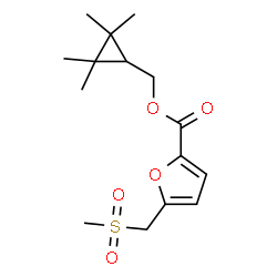 ChemSpider 2D Image | (2,2,3,3-Tetramethylcyclopropyl)methyl 5-[(methylsulfonyl)methyl]-2-furoate | C15H22O5S