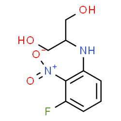 ChemSpider 2D Image | 2-[(3-Fluoro-2-nitrophenyl)amino]-1,3-propanediol | C9H11FN2O4