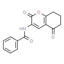 ChemSpider 2D Image | N-(2,5-Dioxo-5,6,7,8-tetrahydro-2H-chromen-3-yl)benzamide | C16H13NO4