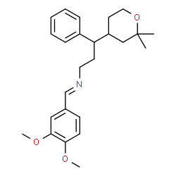 ChemSpider 2D Image | (E)-1-(3,4-Dimethoxyphenyl)-N-[3-(2,2-dimethyltetrahydro-2H-pyran-4-yl)-3-phenylpropyl]methanimine | C25H33NO3