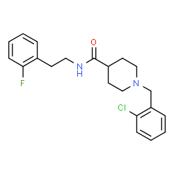 ChemSpider 2D Image | 1-(2-Chlorobenzyl)-N-[2-(2-fluorophenyl)ethyl]-4-piperidinecarboxamide | C21H24ClFN2O
