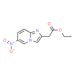 ChemSpider 2D Image | Ethyl (6-nitroimidazo[1,2-a]pyridin-2-yl)acetate | C11H11N3O4