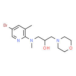 ChemSpider 2D Image | 1-[(5-Bromo-3-methyl-2-pyridinyl)(methyl)amino]-3-(4-morpholinyl)-2-propanol | C14H22BrN3O2