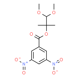 ChemSpider 2D Image | 1,1-Dimethoxy-2-methyl-2-propanyl 3,5-dinitrobenzoate | C13H16N2O8