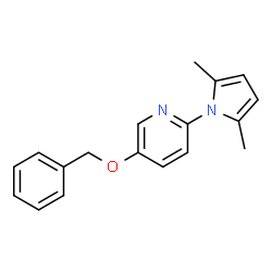 ChemSpider 2D Image | 5-(Benzyloxy)-2-(2,5-dimethyl-1H-pyrrol-1-yl)pyridine | C18H18N2O