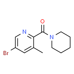 ChemSpider 2D Image | 5-BROMO-3-METHYL-2-(PIPERIDINE-1-CARBONYL)PYRIDINE | C12H15BrN2O