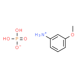 ChemSpider 2D Image | 3-Methoxyanilinium dihydrogen phosphate | C7H12NO5P