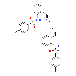 ChemSpider 2D Image | 4-Methyl-N-{2-[(E)-({2-[(Z)-(2-{[(4-methylphenyl)sulfonyl]amino}benzylidene)amino]ethyl}imino)methyl]phenyl}benzenesulfonamide | C30H30N4O4S2
