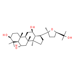 ChemSpider 2D Image | (3beta,6alpha,12beta,24R)-20,24-Epoxydammarane-3,6,12,25-tetrol | C30H52O5