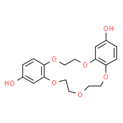 ChemSpider 2D Image | 6,7,9,10,17,18-Hexahydrodibenzo[b,h][1,4,7,10,13]pentaoxacyclopentadecine-2,13-diol | C18H20O7