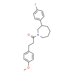 ChemSpider 2D Image | 1-[3-(4-Fluorophenyl)-1-azepanyl]-3-(4-methoxyphenyl)-1-propanone | C22H26FNO2