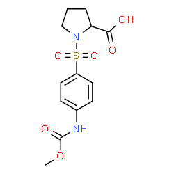 ChemSpider 2D Image | 1-({4-[(Methoxycarbonyl)amino]phenyl}sulfonyl)proline | C13H16N2O6S