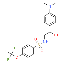 ChemSpider 2D Image | N-{2-[4-(Dimethylamino)phenyl]-2-hydroxyethyl}-4-(trifluoromethoxy)benzenesulfonamide | C17H19F3N2O4S