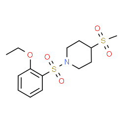 ChemSpider 2D Image | 1-[(2-Ethoxyphenyl)sulfonyl]-4-(methylsulfonyl)piperidine | C14H21NO5S2