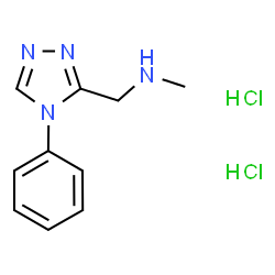 ChemSpider 2D Image | N-Methyl-1-(4-phenyl-4H-1,2,4-triazol-3-yl)methanamine dihydrochloride | C10H14Cl2N4