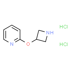 ChemSpider 2D Image | 2-(3-Azetidinyloxy)pyridine dihydrochloride | C8H12Cl2N2O