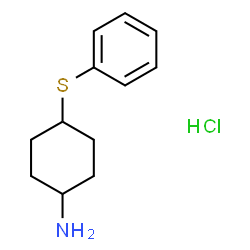 ChemSpider 2D Image | 4-(Phenylsulfanyl)cyclohexanamine hydrochloride (1:1) | C12H18ClNS