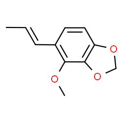 ChemSpider 2D Image | 4-Methoxy-5-[(1E)-1-propen-1-yl]-1,3-benzodioxole | C11H12O3