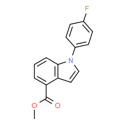 ChemSpider 2D Image | Methyl 1-(4-fluorophenyl)-1H-indole-4-carboxylate | C16H12FNO2