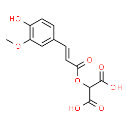 ChemSpider 2D Image | {[(2E)-3-(4-Hydroxy-3-methoxyphenyl)-2-propenoyl]oxy}malonic acid | C13H12O8
