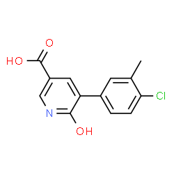 ChemSpider 2D Image | 5-(4-CHLORO-3-METHYLPHENYL)-6-HYDROXYPYRIDINE-3-CARBOXYLIC ACID | C13H10ClNO3