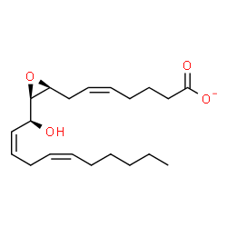 ChemSpider 2D Image | (5Z)-7-{(2S,3R)-3-[(1S,2Z,5Z)-1-Hydroxy-2,5-undecadien-1-yl]-2-oxiranyl}-5-heptenoate | C20H31O4