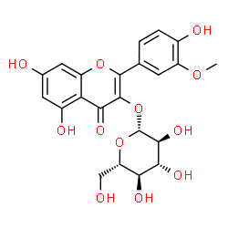 ChemSpider 2D Image | isorhamnetin 3-O-beta-L-glucopyranoside | C22H22O12