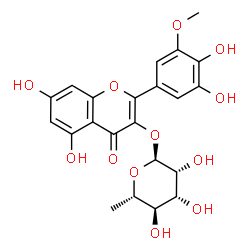 ChemSpider 2D Image | 3'-O-methyltricetin 3-O-alpha-L-rhamnopyranoside | C22H22O12