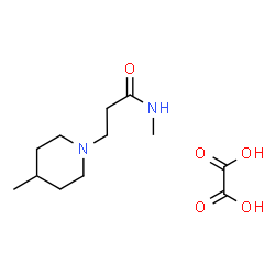ChemSpider 2D Image | N-Methyl-3-(4-methyl-1-piperidinyl)propanamide ethanedioate (1:1) | C12H22N2O5