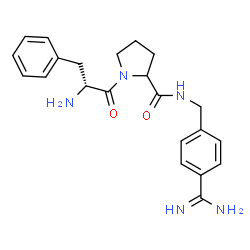 ChemSpider 2D Image | D-Phenylalanyl-N-(4-carbamimidoylbenzyl)prolinamide | C22H27N5O2