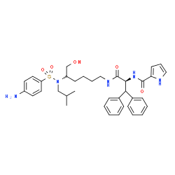 ChemSpider 2D Image | N-(5-{[(4-Aminophenyl)sulfonyl](isobutyl)amino}-6-hydroxyhexyl)-beta-phenyl-Nalpha-(1H-pyrrol-2-ylcarbonyl)-L-phenylalaninamide | C36H45N5O5S