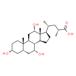ChemSpider 2D Image | (2R,4R)-2-Methyl-4-[(3R,5S,7R,8R,9S,10S,12S,13R,14S,17R)-3,7,12-trihydroxy-10,13-dimethylhexadecahydro-1H-cyclopenta[a]phenanthren-17-yl]pentanoic acid | C25H42O5