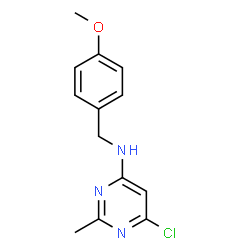 ChemSpider 2D Image | 6-Chloro-N-(4-methoxybenzyl)-2-methyl-4-pyrimidinamine | C13H14ClN3O