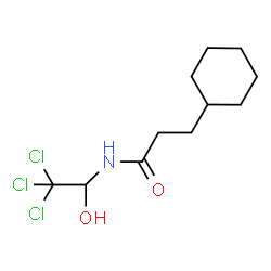ChemSpider 2D Image | 3-Cyclohexyl-N-(2,2,2-trichloro-1-hydroxyethyl)propanamide | C11H18Cl3NO2