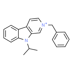 ChemSpider 2D Image | 2-Benzyl-9-isopropyl-9H-beta-carbolin-2-ium | C21H21N2