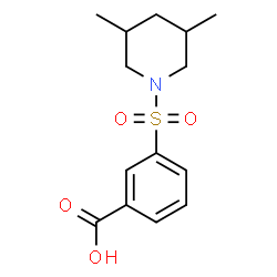ChemSpider 2D Image | 3-(3,5-Dimethyl-piperidine-1-sulfonyl)-benzoic acid | C14H19NO4S