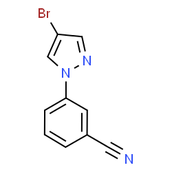 ChemSpider 2D Image | 3-(4-Bromo-1H-pyrazol-1-yl)benzonitrile | C10H6BrN3